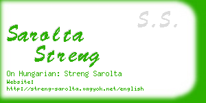 sarolta streng business card